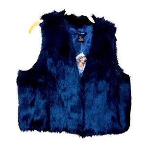 ✨NWT✨ Faux Fur IMAN vest womens L PLATINUM COLLECTION